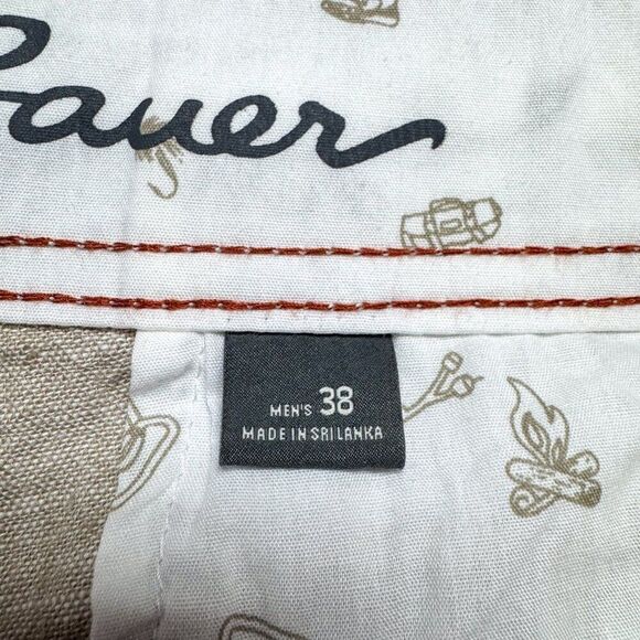 Eddie Bauer Linen Blend Shorts Mens 38 Tan Beach Casual Outdoor Summer 38x9 - Picture 9 of 16